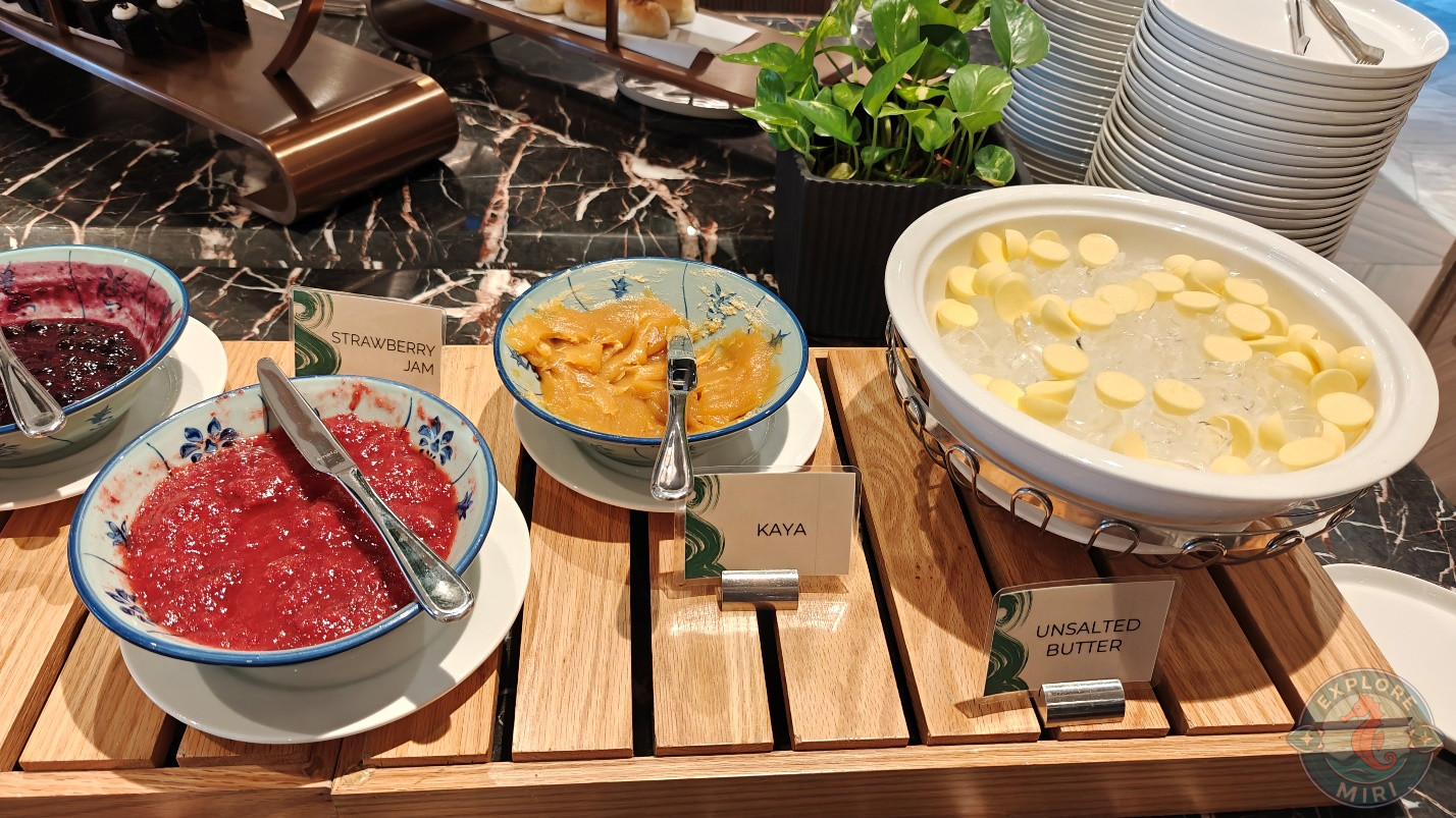 Unsalted butter and different kinds of jams