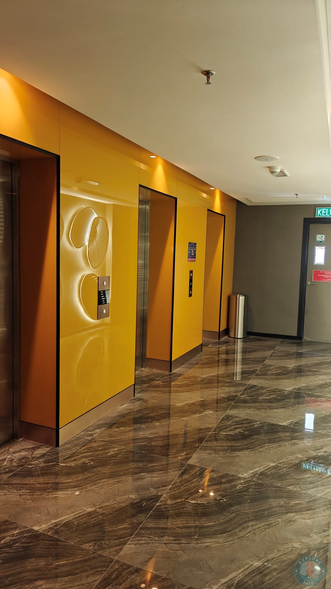 area in front of the lift