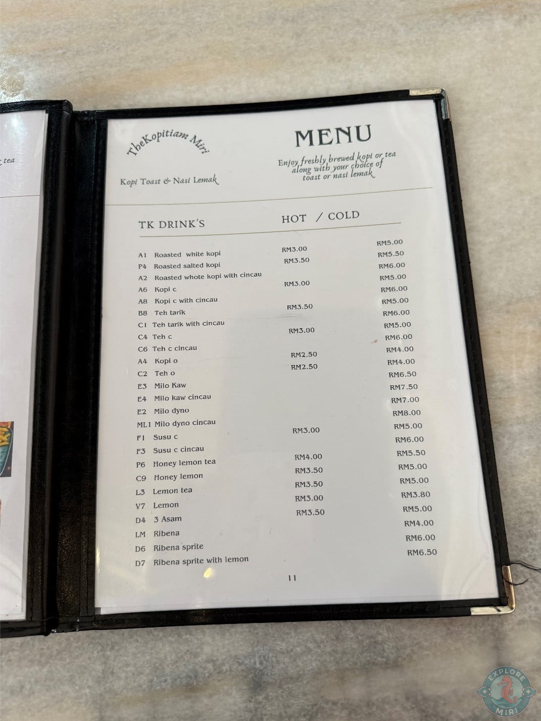 beverage menu