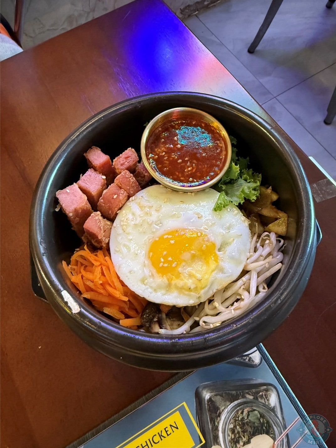 bibimbap luncheon meat