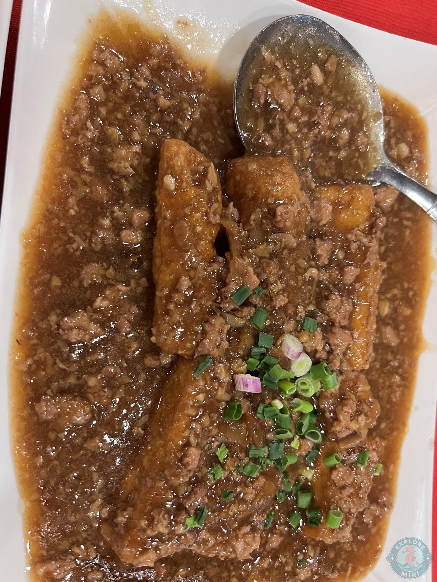 braised tofu which came in a smooth, spicy sauce with a soft texture