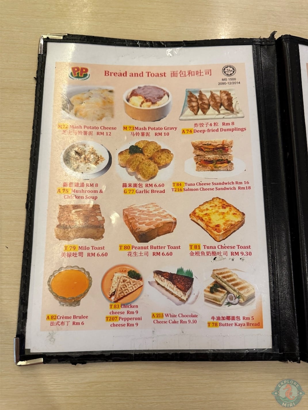 bread and toast options