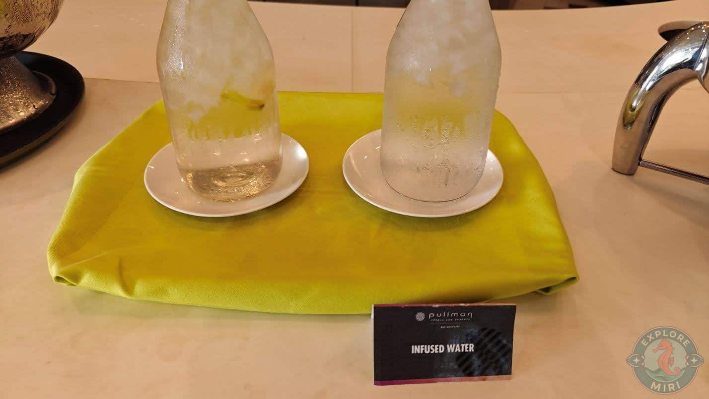 chilled bottles of water