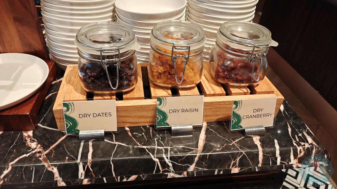 dried fruits like dates and cranberries