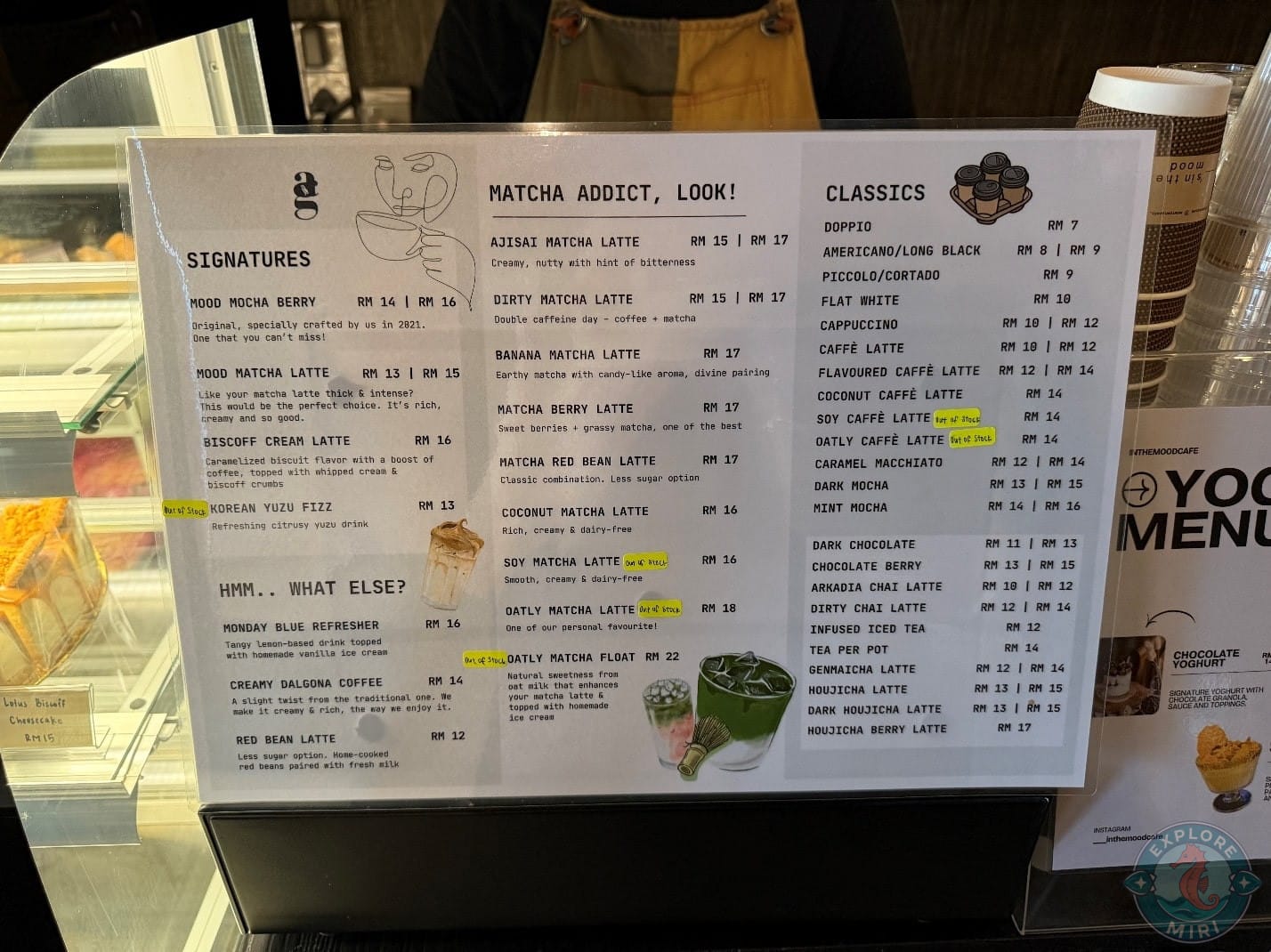 drinks menu looked simple but had something for everyone