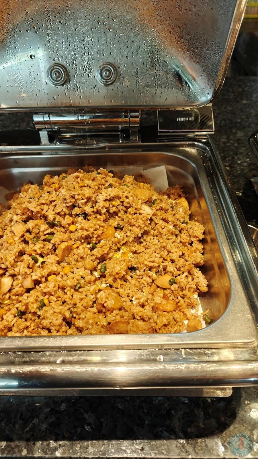 fried rice was well seasoned and flavorful