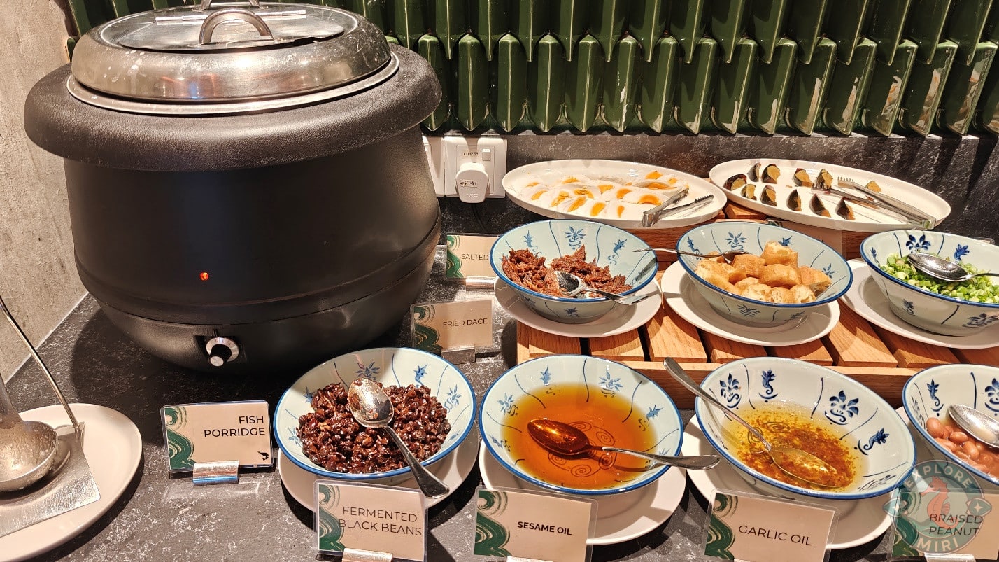 huge tureen of fish porridge