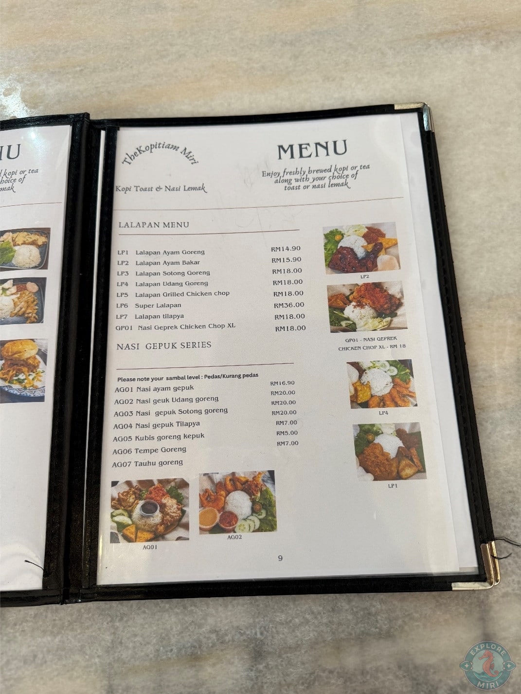 lalapan menu and nasi gepuk series section