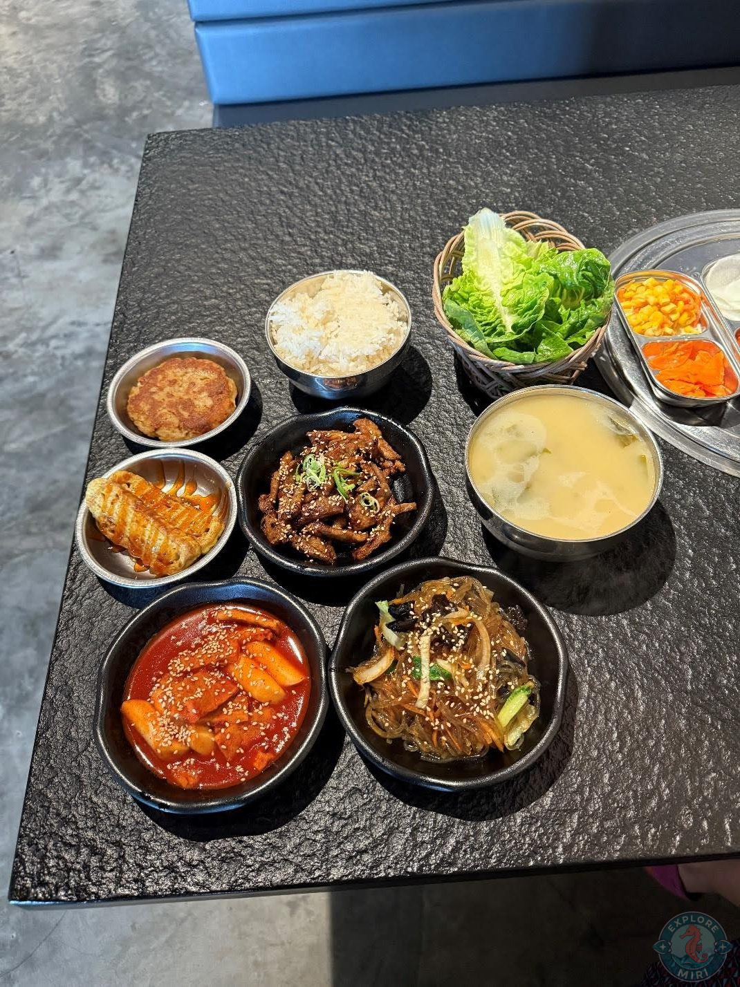 mix of Korean dishes