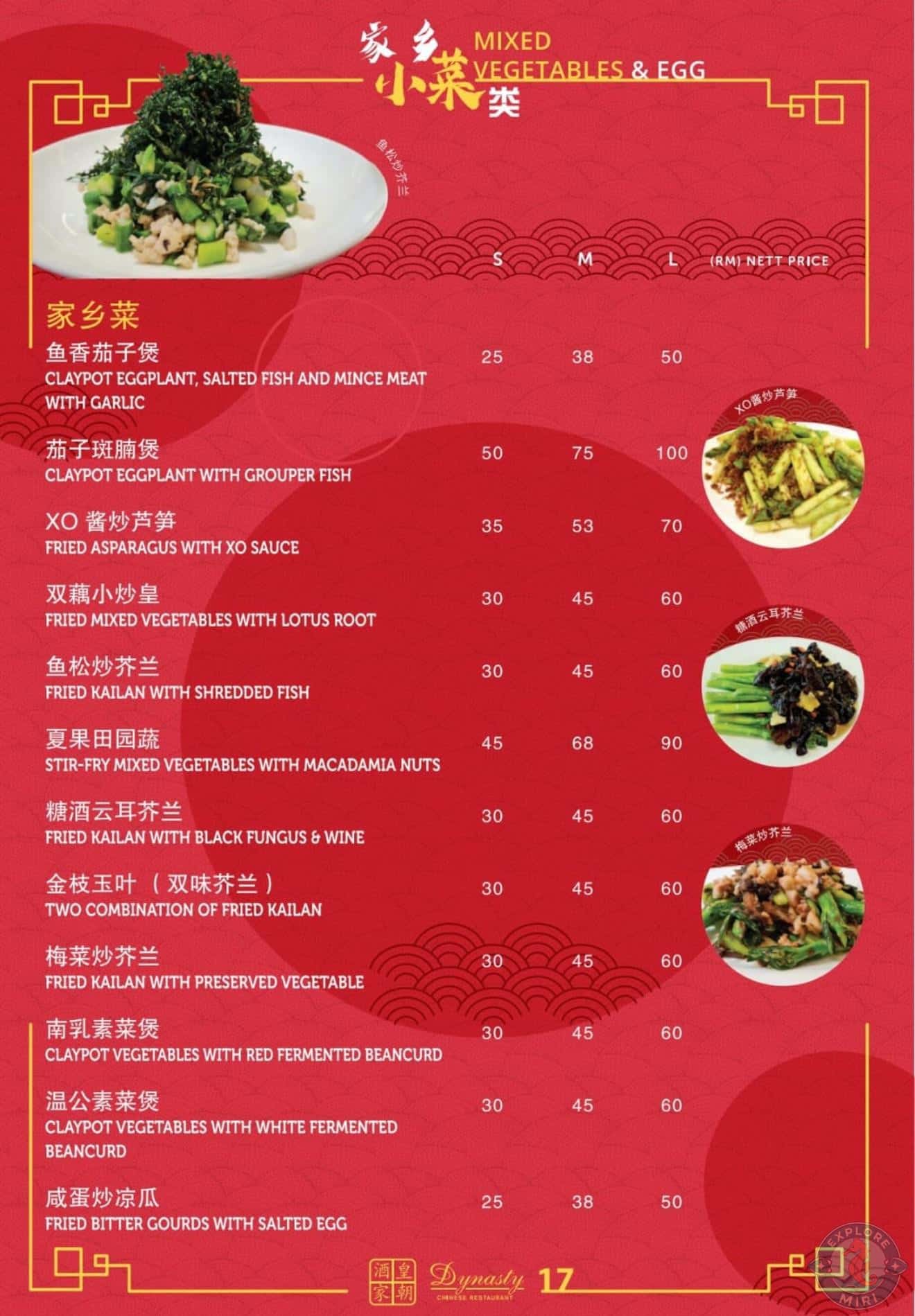 mixed vegetables and egg options