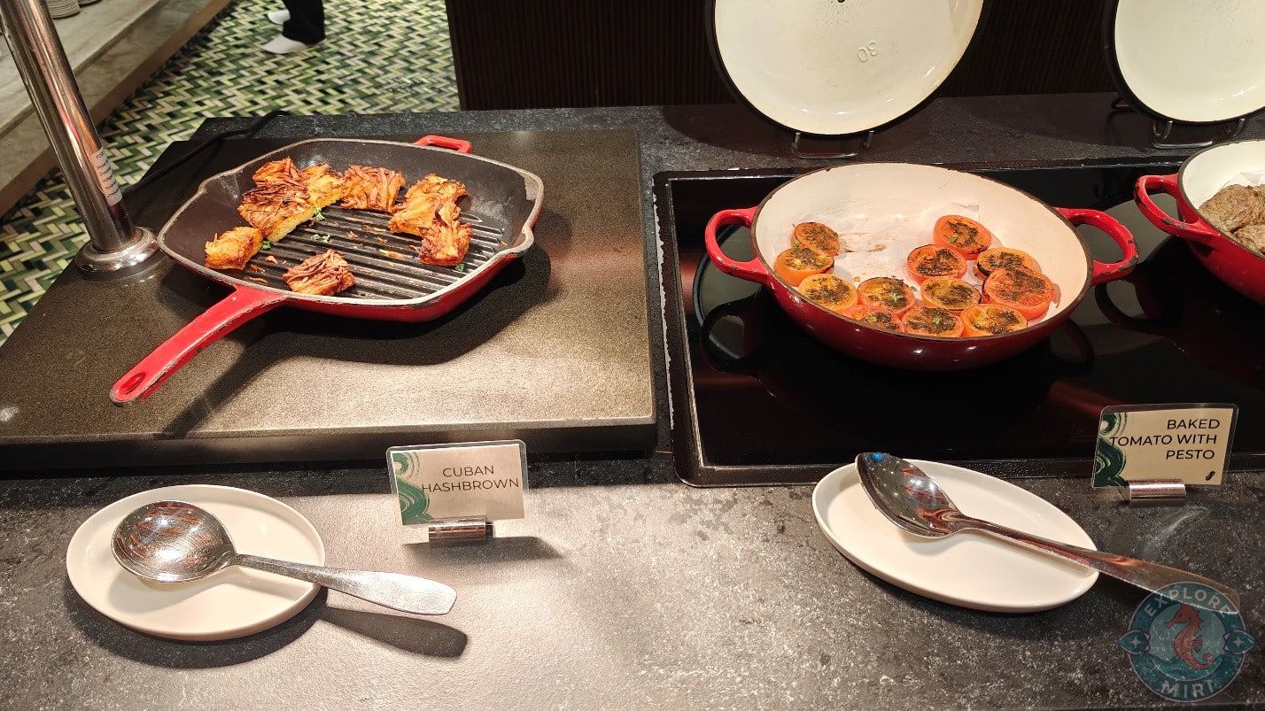 mushrooms and baked tomatoes with pesto sauce