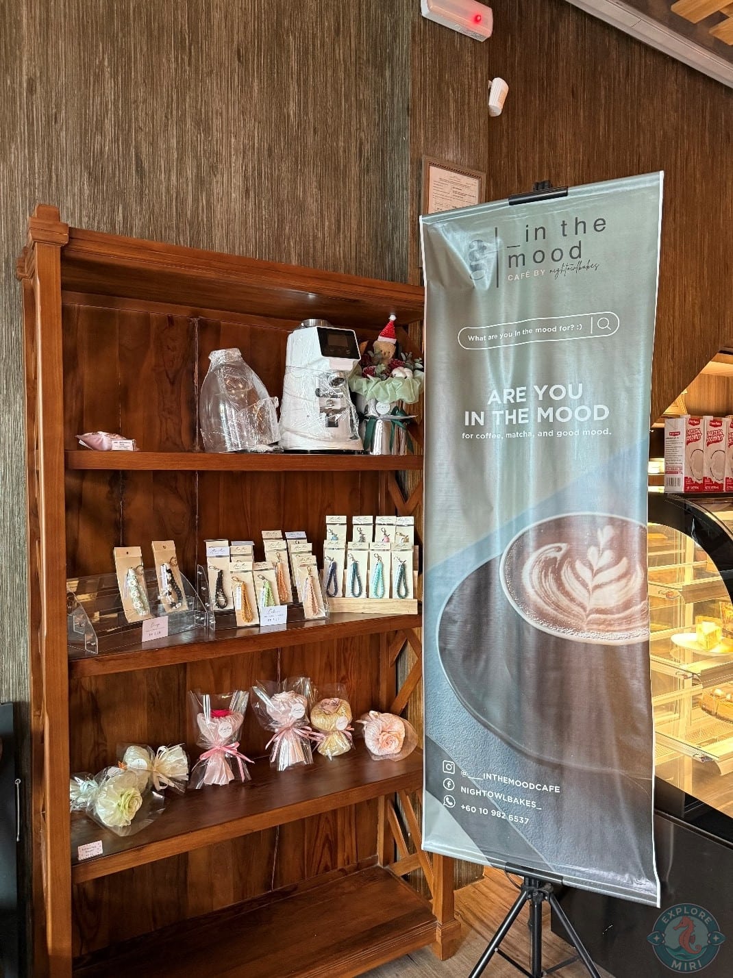 nook with phone charms and habdmade bouquets