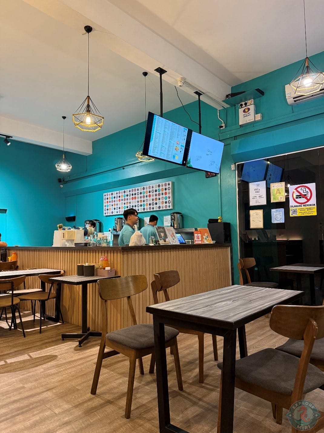 place was brightly lit