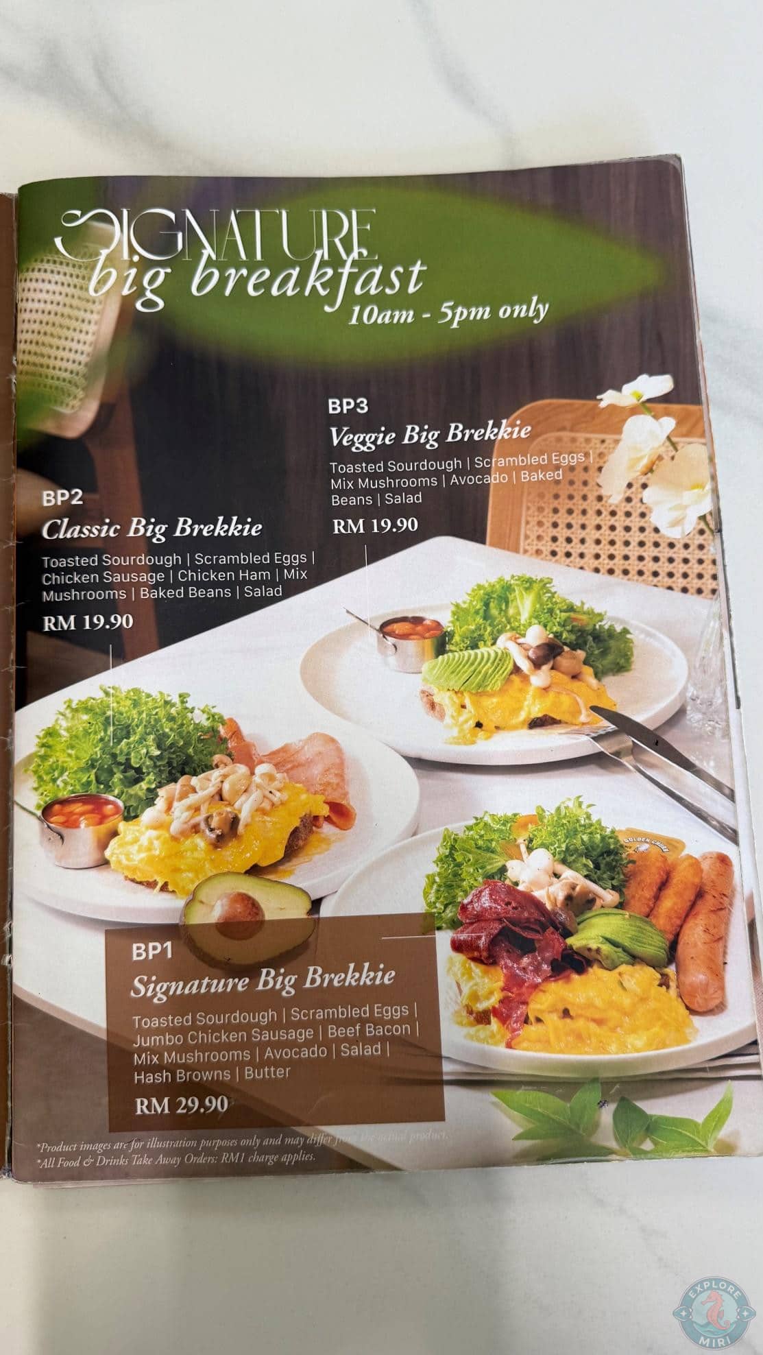 signature big breakfast section