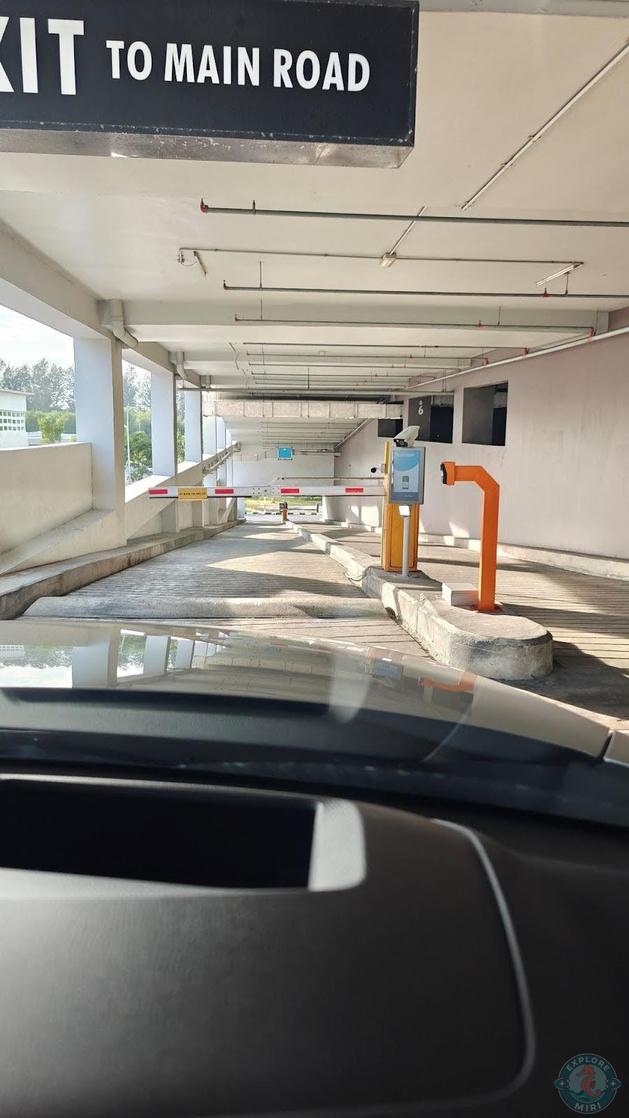 there were ramps leading out of the parking area