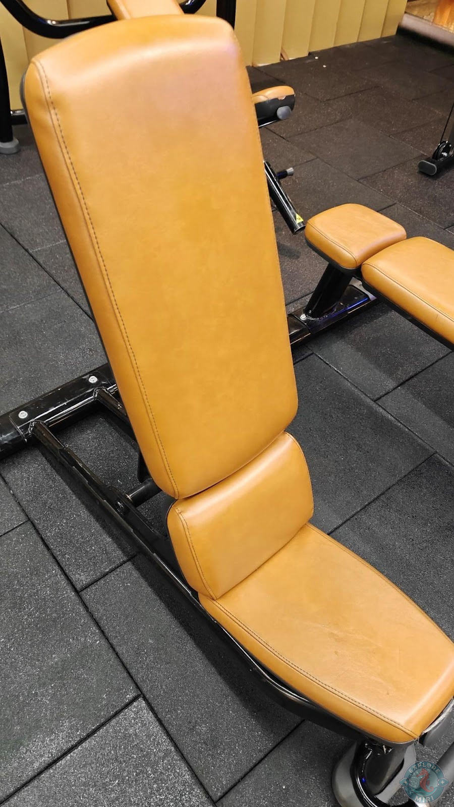 training benches had smooth leather seats