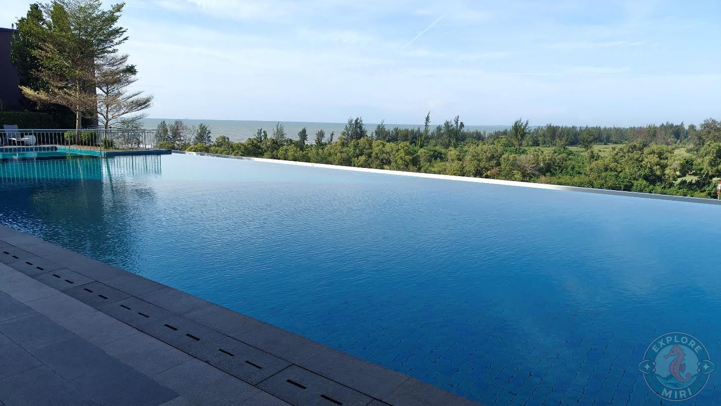 waterfront could be seen in the distance