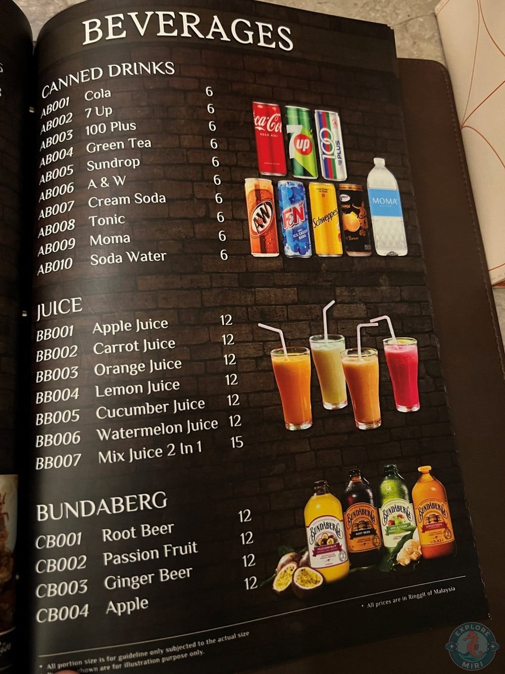 Barnyard 68 Restaurant Bar Menu Beverages Canned Drinks Juice Bundaberg 22