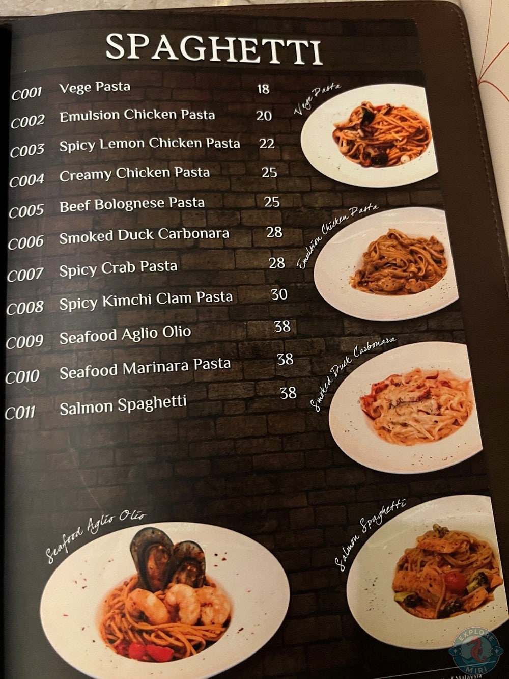 Barnyard 68 Restaurant Bar Menu Spaghetti 16