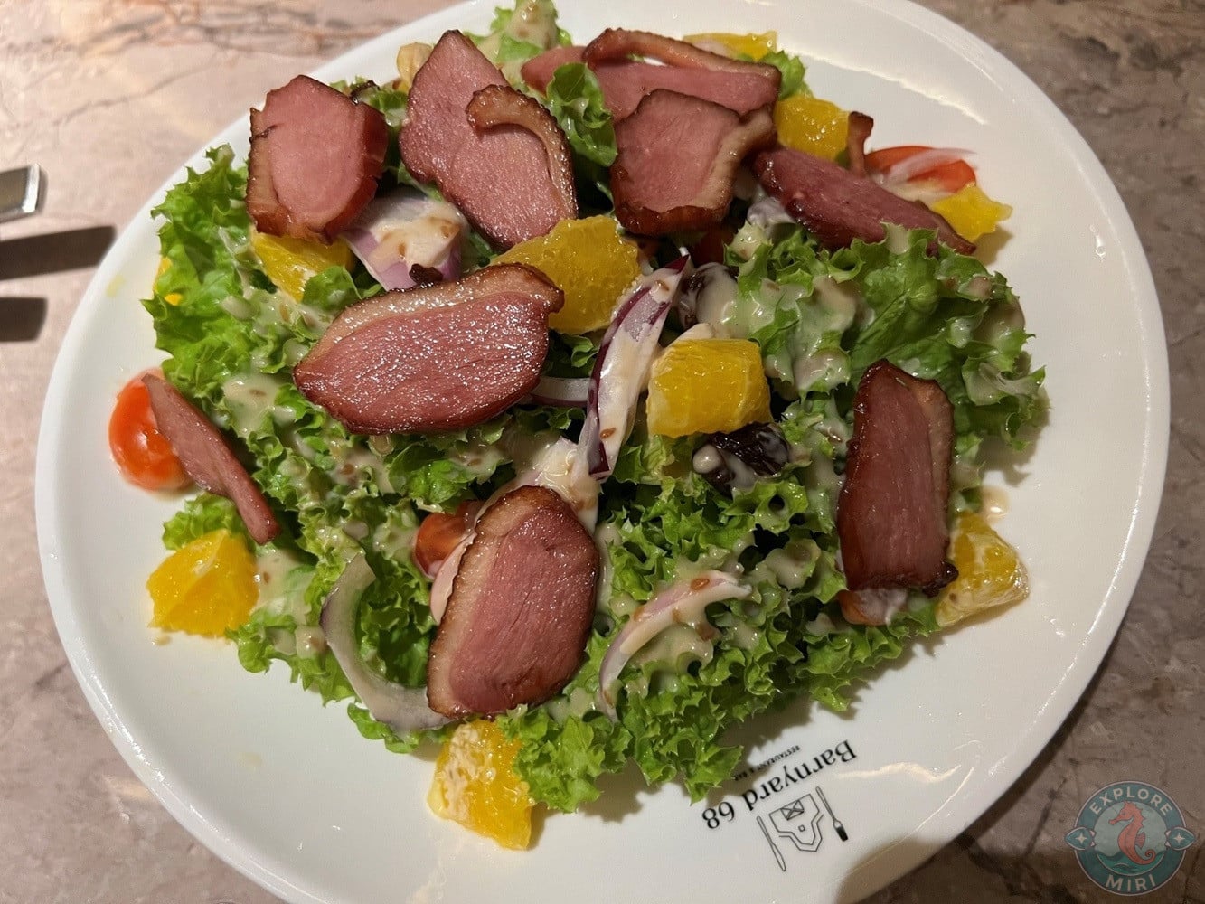 Barnyard 68 Restaurant Bar Orange Salsa Duck Salad 2