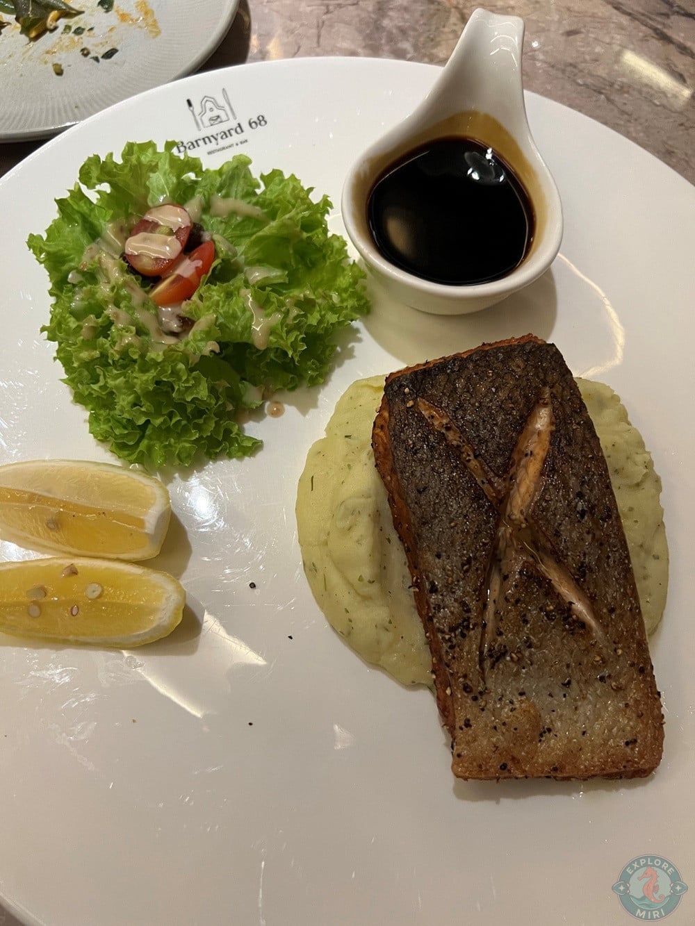 Barnyard 68 Restaurant Bar Pan Seared Salmon 7