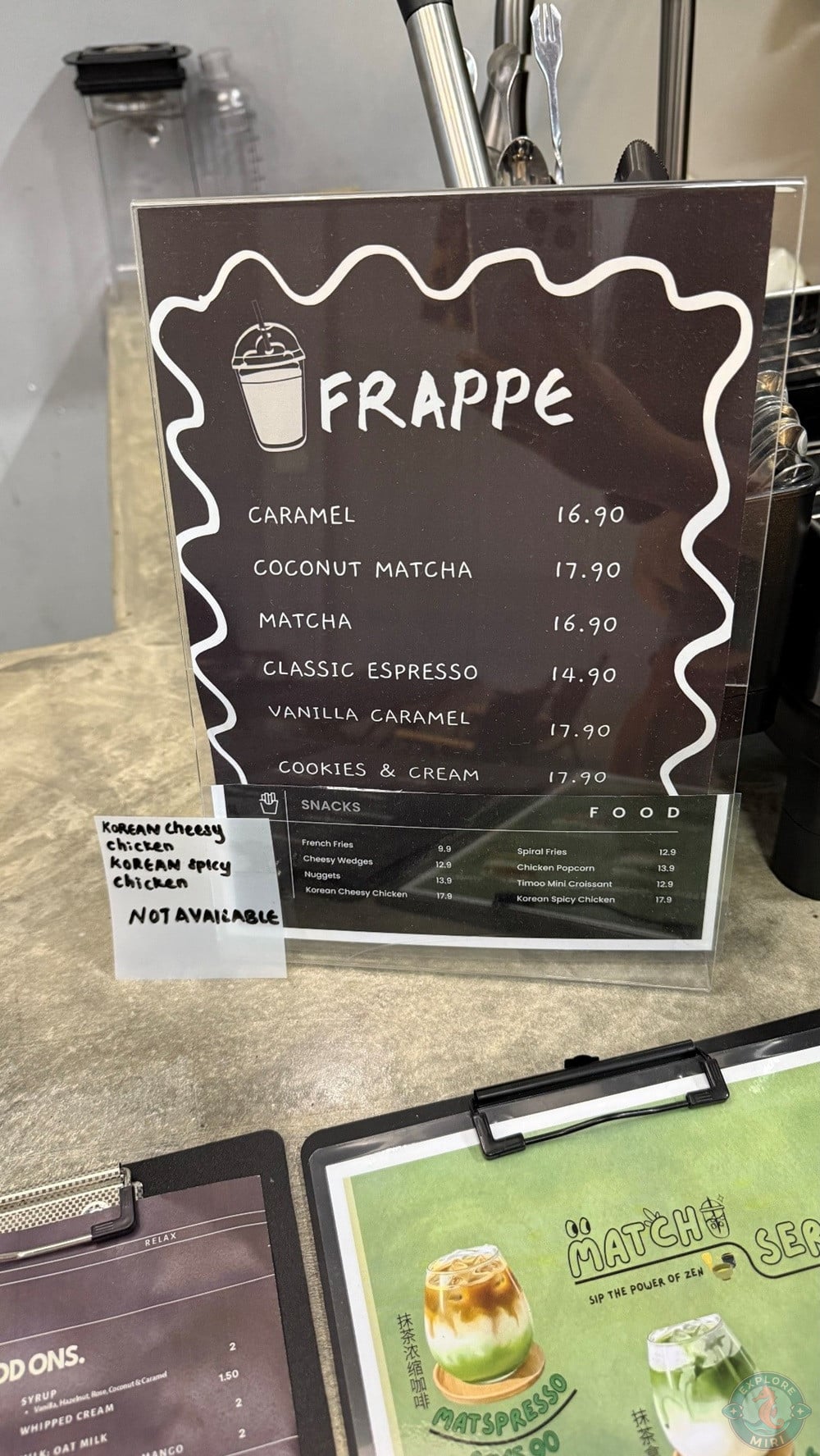 Timoo Cafe Miri Menu Frappe and Snacks 13