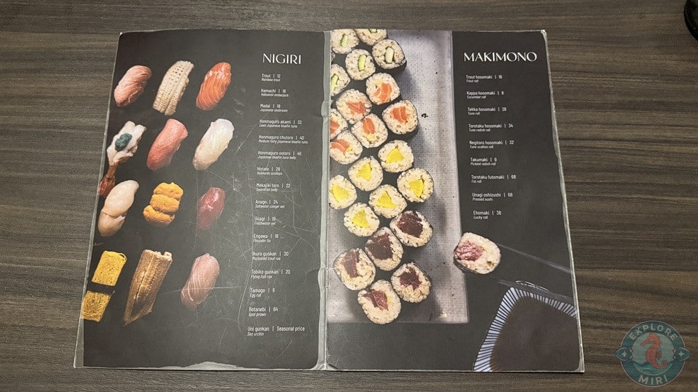 Izakaya Musashi Menu Nigiri Makimono 15