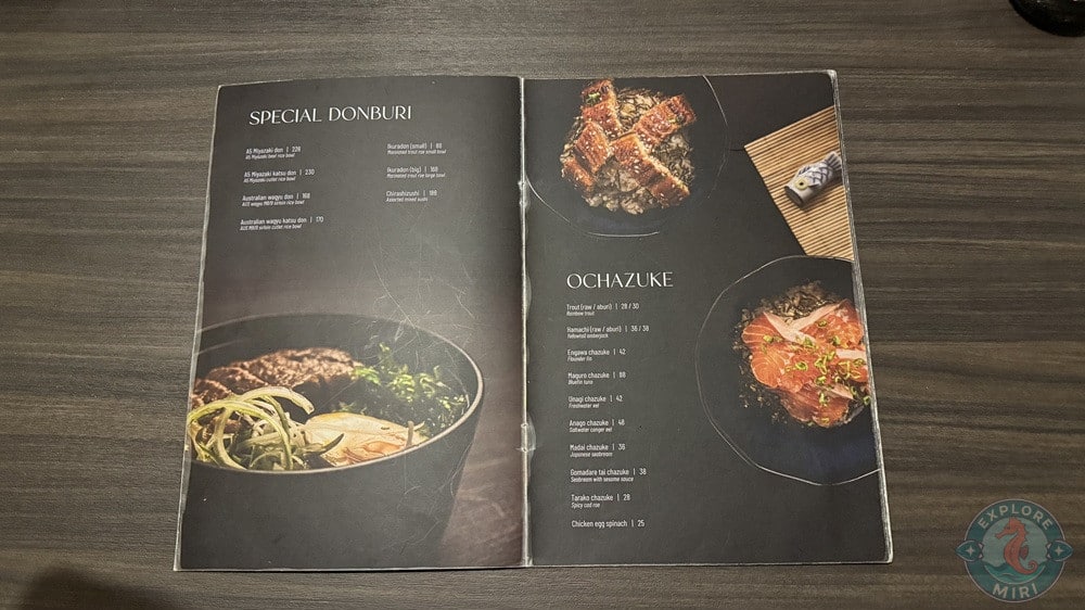 Izakaya Musashi Menu Special Donburi Ochazuke 18