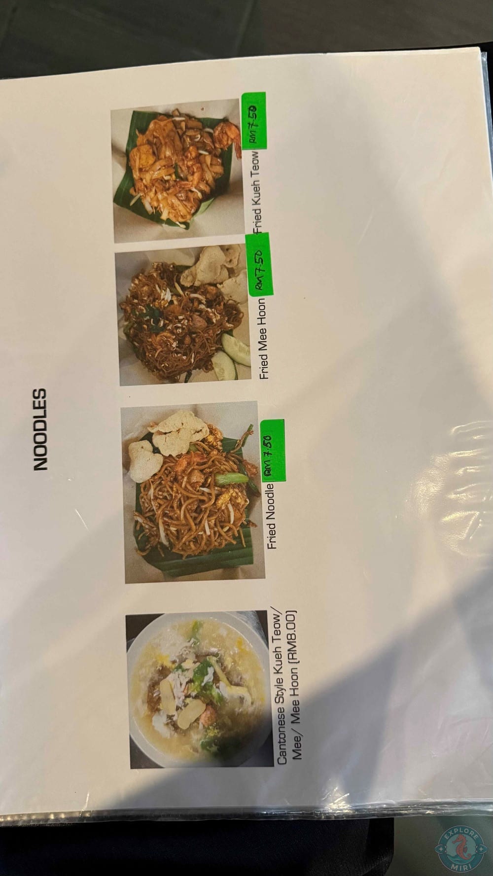 Maan Cafe and Restaurant Miri Bidayuh & Local Cuisine Noodles Menu 19