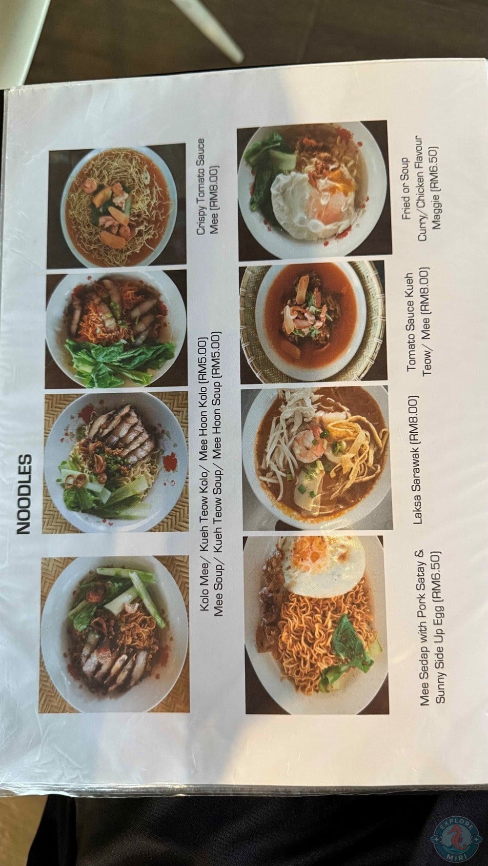 Maan Cafe and Restaurant Miri Bidayuh & Local Cuisine Noodles Menu 20