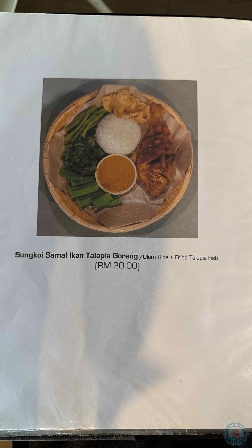 Maan Cafe and Restaurant Miri Bidayuh & Local Cuisine Sungkoi Samal Ulam Rice Menu 10