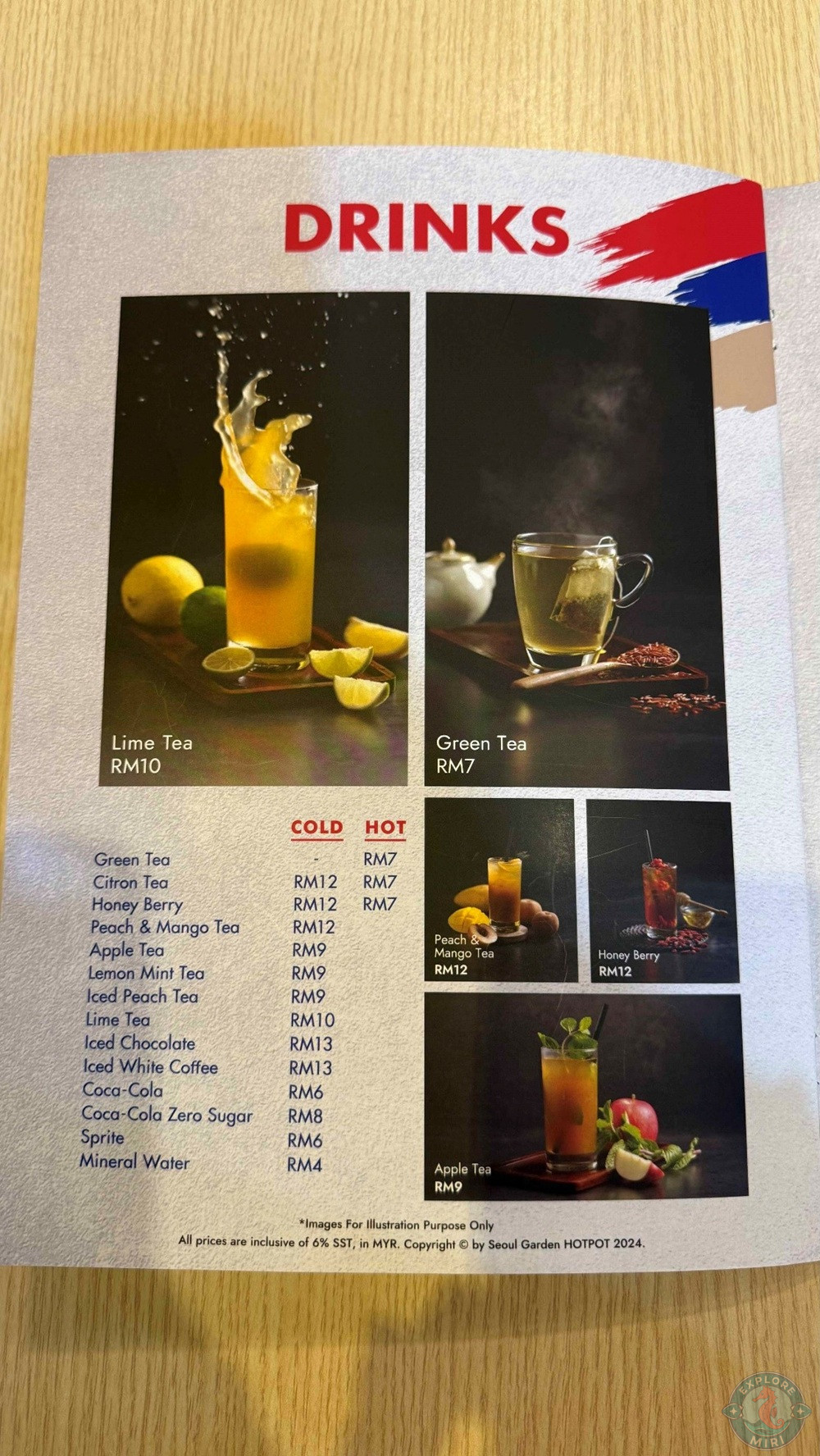 Seoul Garden Hotpot Imperial Permaisuri Mall Miri Drinks Menu 11