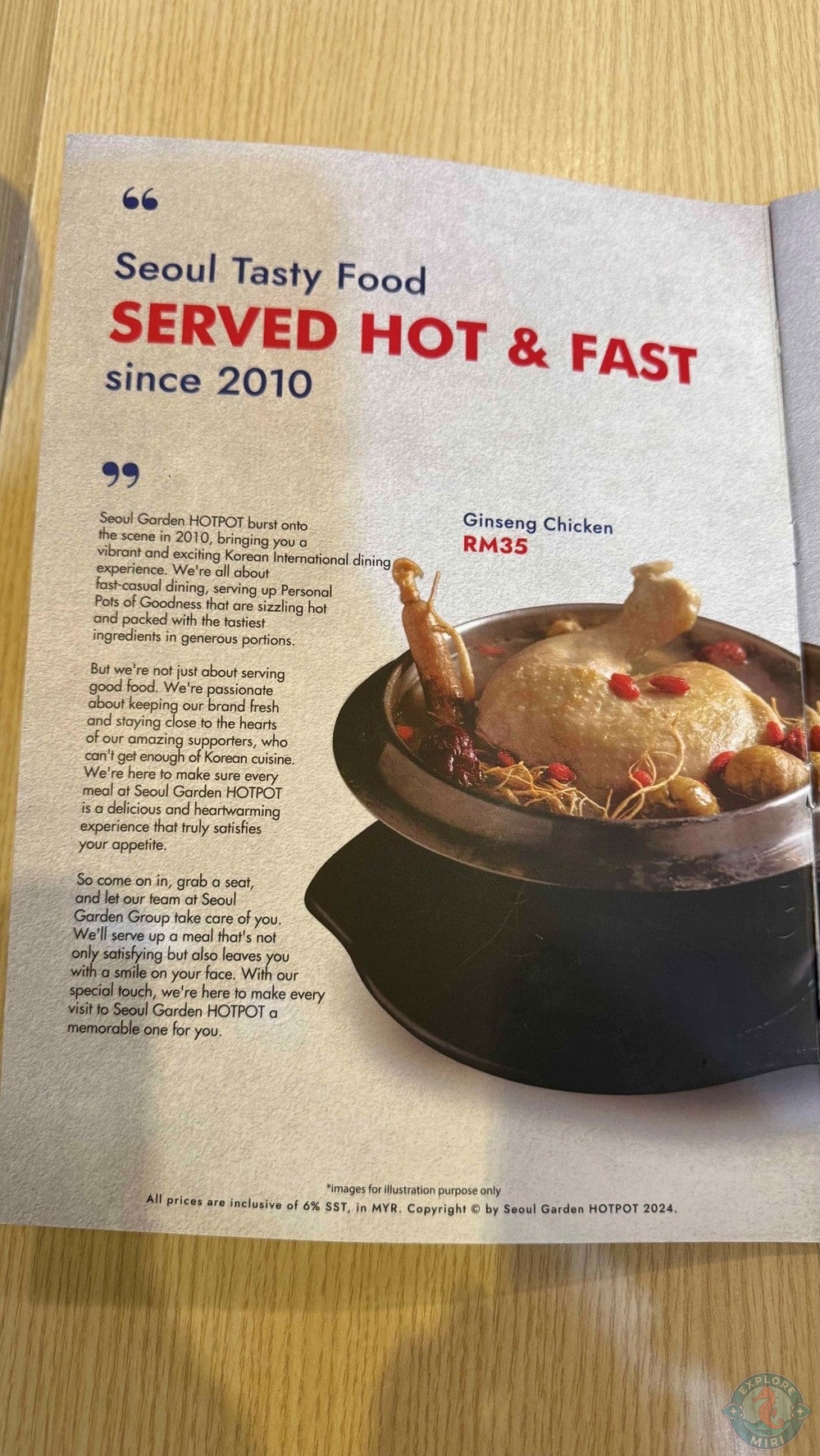 Seoul Garden Hotpot Imperial Permaisuri Mall Miri Ginseng Chicken Soup 9