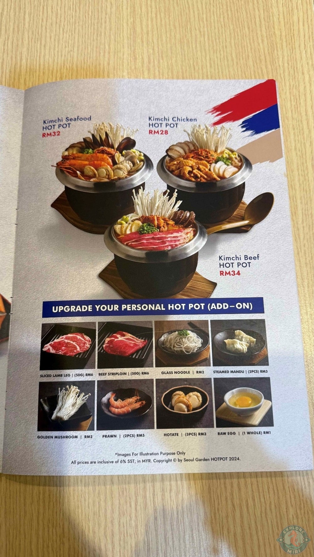 Seoul Garden Hotpot Imperial Permaisuri Mall Miri Kimchi Hot Pot Menu-23