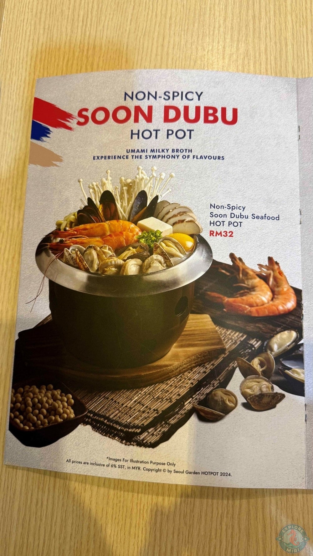 Seoul Garden Hotpot Imperial Permaisuri Mall Miri Non-Spicy Soon Dubu Hot Pot Menu 18