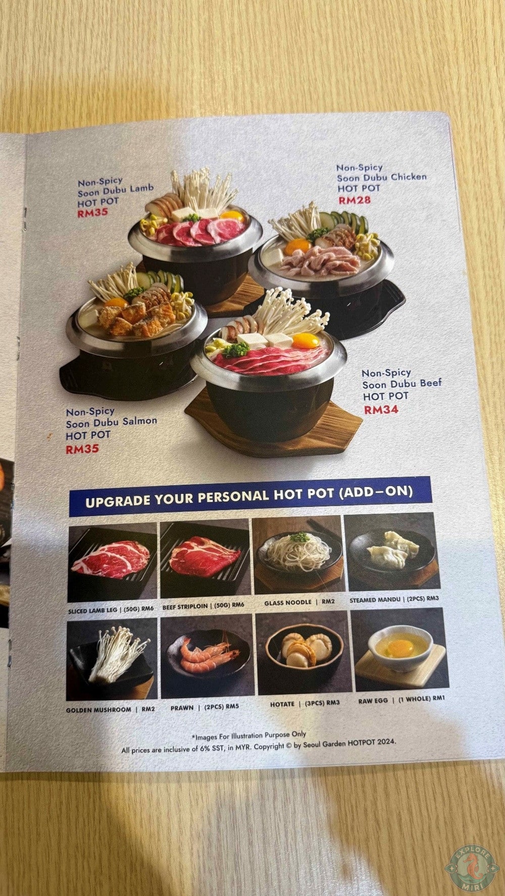 Seoul Garden Hotpot Imperial Permaisuri Mall Miri Non-Spicy Soon Dubu Hot Pot Menu-19