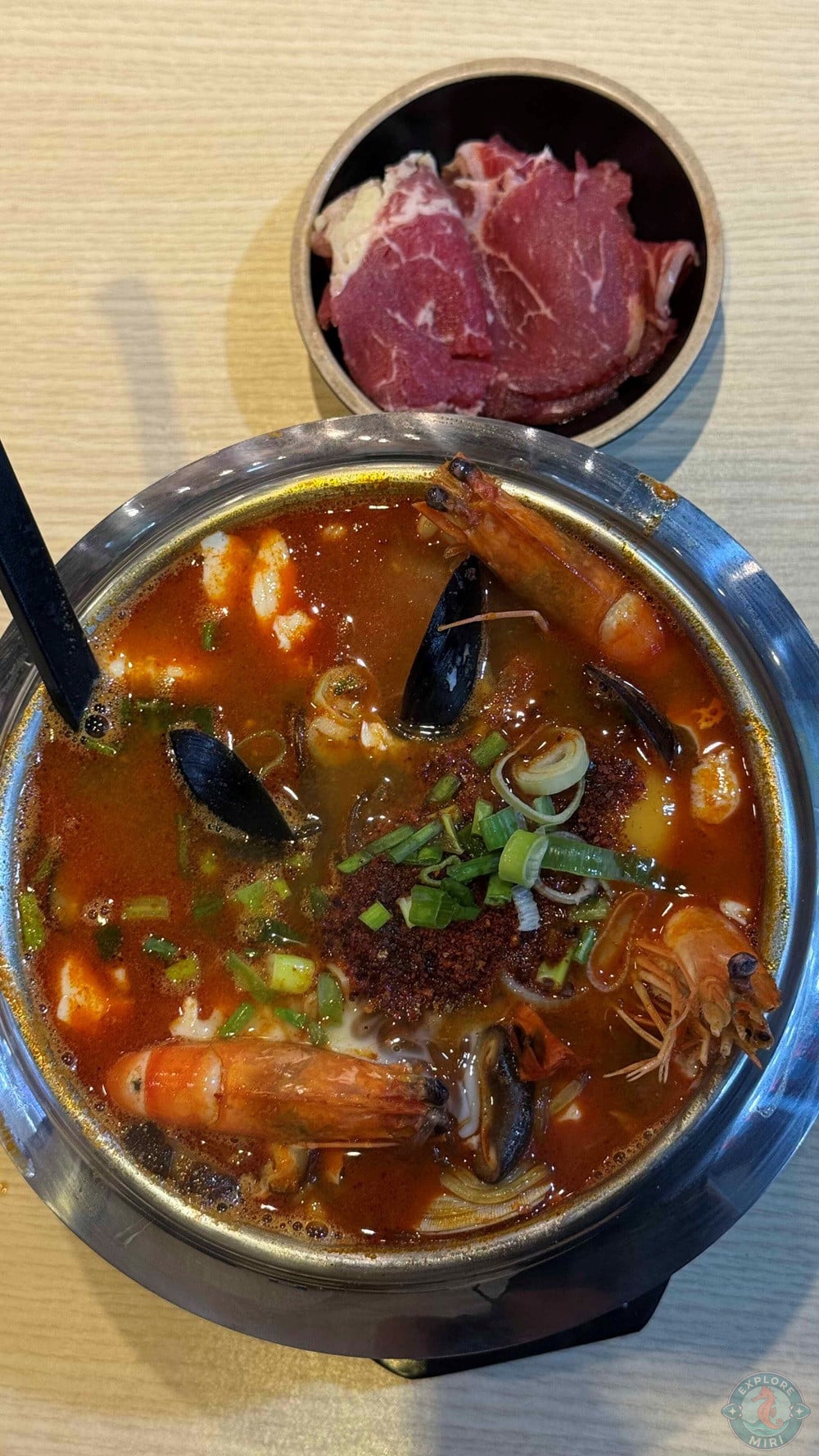 Seoul Garden Hotpot Imperial Permaisuri Mall Miri spicy soon dubu hotpot seafood 4