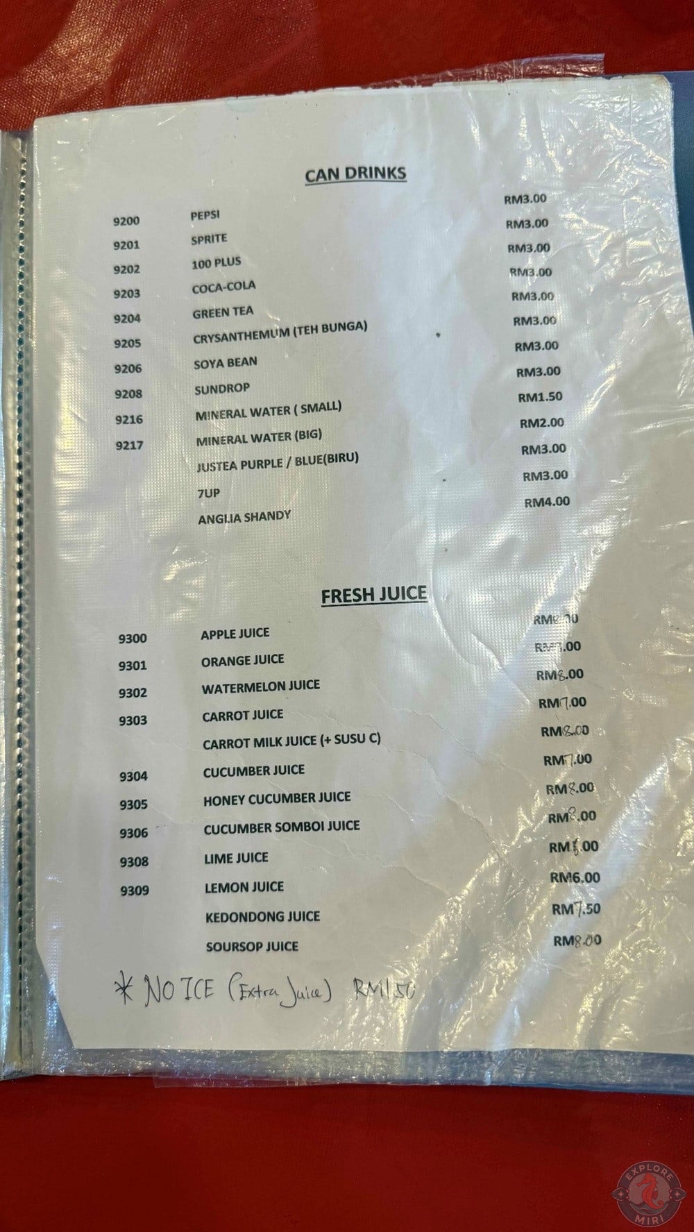 Superb Cuisine Miri Can Drinks Fresh Juice Menu 27