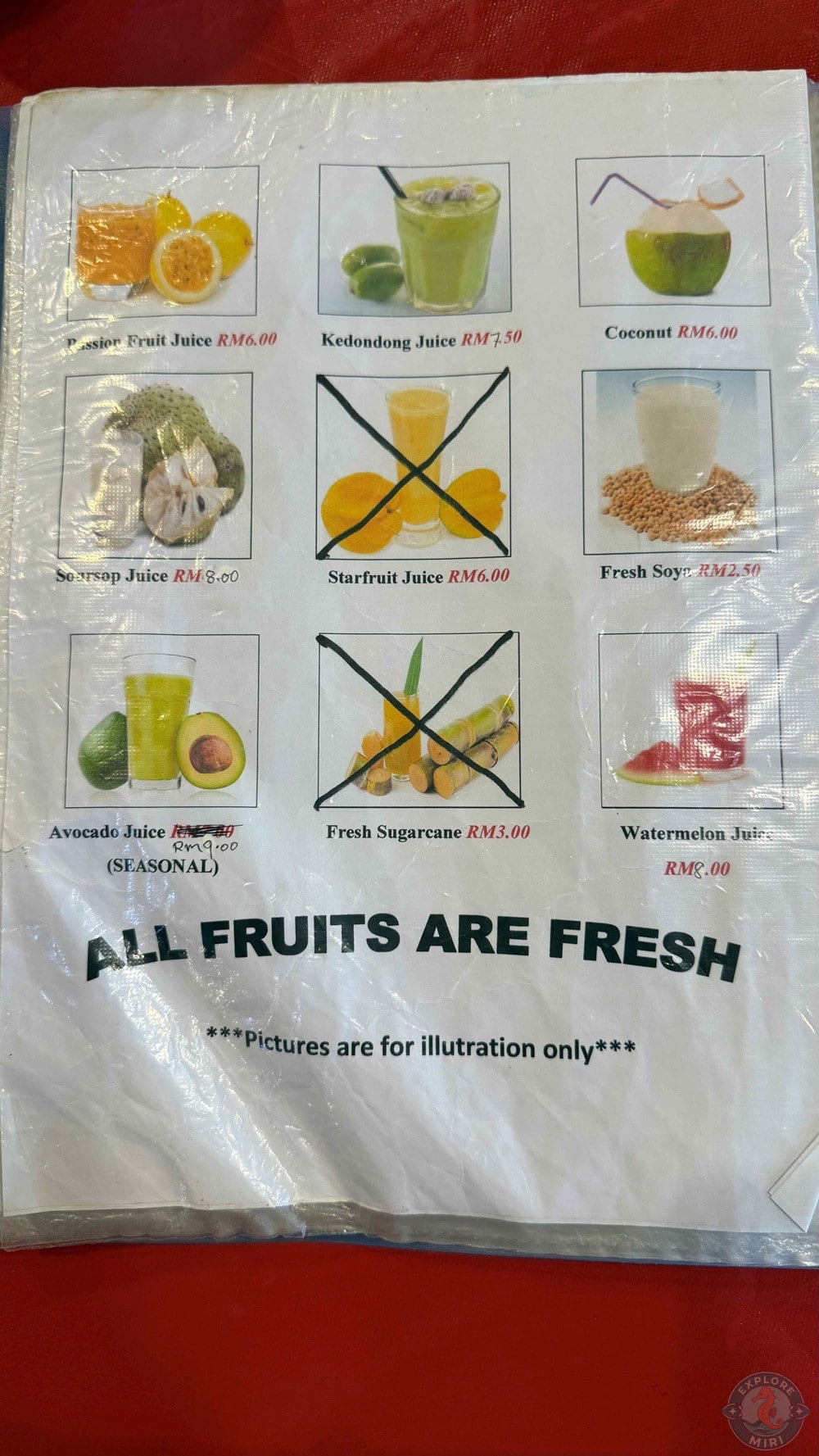 Superb Cuisine Miri Fresh Juice Menu 28