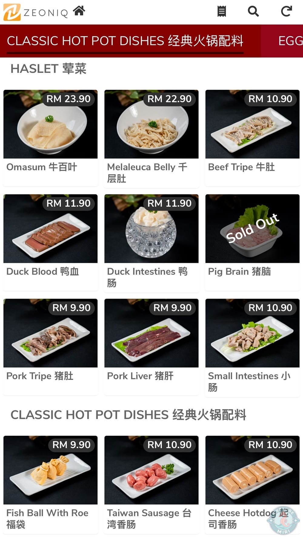 Chan Kou Xian Hotpot Miri Menu Haslet Classic Hot Pot Dishes 28