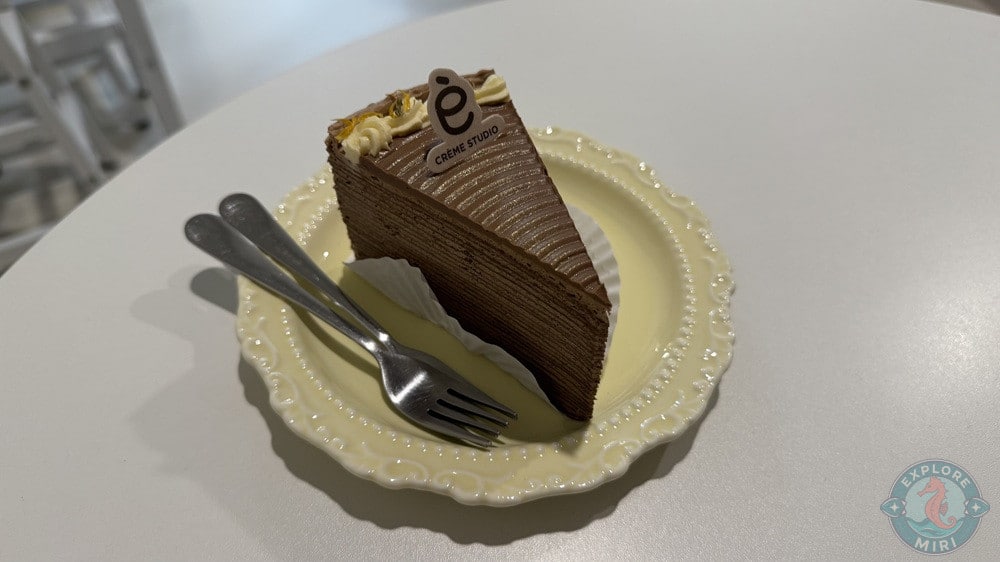 Crème Studio Miri Dark Chocolate Millie Crepe Cake Slice 1