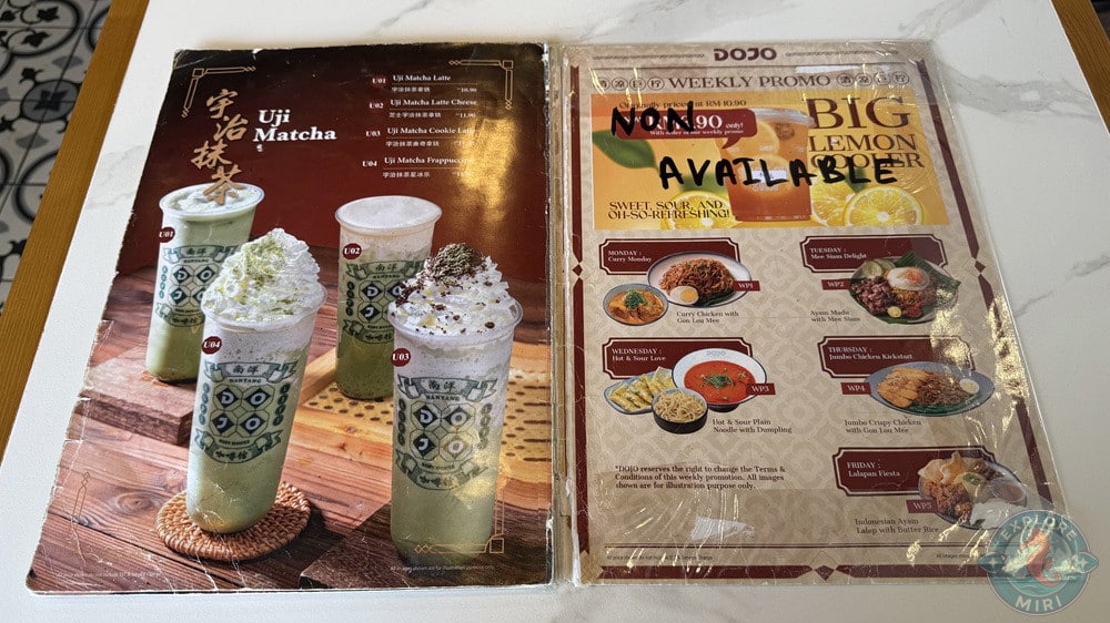 DOJO Nanyang Kopi House Miri Menu Uji Matcha Weekly Promo 20